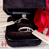 Nhẫn vàng trắng 14K