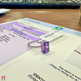 Nhẫn nữ đá Amethyst tím