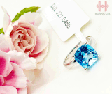 Nhẫn nữ đá Topaz tự nhiên