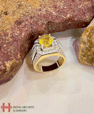 NHẪN NAM VÀNG 18K GẮN ĐÁ SAPPHIRE VÀNG