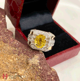 NHẪN NAM VÀNG 18K GẮN ĐÁ SAPPHIRE VÀNG