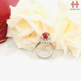 Nhẫn Platin gắn đá Spinel