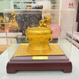 Trống đồng mạ vàng