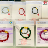 Vòng tay đá quý gắn tỳ hưu vàng 9999