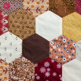 Chăn Quilt Lục Giác Nét Mộc