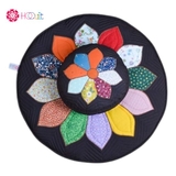 Bộ thảm thiền hoa cúc nâu size 70cm