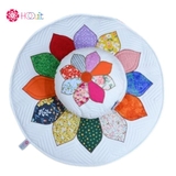 Bộ thảm thiền hoa cúc trắng size 70cm