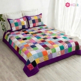 Chăn quilt vuông chiều tím 2