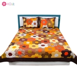 Chăn Quilt Lục lăng Nâu