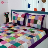 Chăn quilt vuông chiều tím 2