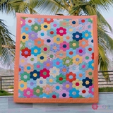 Chăn Quilt Lục Lăng Cam Đa Sắc