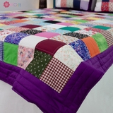 Chăn quilt vuông chiều tím 2