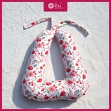 Gối oto chữ U hoạ tiết Hoa hồng