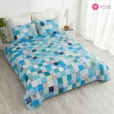 góc nghiêng chăn quilt vuông ngọc bích 1