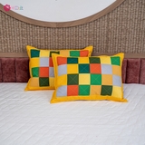 Chăn Ghép Vuông Hoa vàng, Cỏ xanh