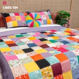 Set Chăn Quilt Ô Vuông
