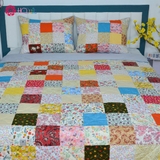 Chăn quilt vuông litter flower