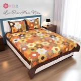 Chăn Quilt Lục lăng Nâu