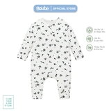 BODY DÀI KHÓA KÉO HỌA TIẾT HOA CÚC, VẢI COTTON ORGANIC -BL150725CHR