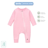 BODY DÀI KHÓA KÉO HỒNG TRÁI TIM, VẢI COTTON ORGANIC -BL150725HP