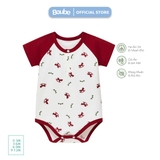 BỘ LIỀN THÂN TAM GIÁC TAY RAPLANG HOẠ TIẾT NGỰA GỖ, VẢI COTTON TỰ NHIÊN BL341125RH