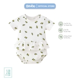 BỘ LIỀN THÂN TAM GIÁC CỘC TAY PHỐI BÈO, HOẠ TIẾT OLIVE, CHẤT LIỆU COTTON TỰ NHIÊN BL460526OLIV