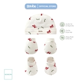 SET NÓN, BAO TAY, BAO CHÂN NGỰA GỖ COTTON TỰ NHIÊN BPK011125RH