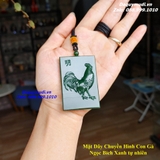 MẶT DÂY CHUYỀN NAM HÌNH CON GÀ NGỌC BÍCH XANH TỰ NHIÊN