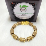 VÒNG TRẦM HƯƠNG PHÚC LỘC THỌ MIX TỲ HƯƠU VÀNG