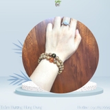 VÒNG TRẦM HƯƠNG TỰ NHIÊN NỮ 8MM MIX HẠT PHONG THỦY