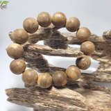 VÒNG TAY TRẦM HƯƠNG TRÒN TRƠN MIX TỲ HƯƠU VÀNG