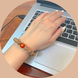 VÒNG TRẦM HƯƠNG TỰ NHIÊN NỮ 8MM MIX HẠT PHONG THỦY