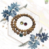 VÒNG TRẦM TỰ NHIÊN 8MM QUẤN 2 VÒNG MIX CHARM