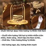 CHUỖI TRÀNG 108 HẠT TRẦM HƯƠNG TỰ NHIÊN SIZE 8MM
