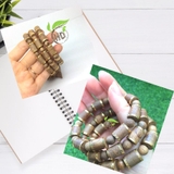 VÒNG TAY TRẦM HƯƠNG TRỤ TRÚC BỌC VÀNG - 10MM