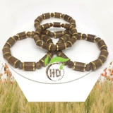 VÒNG TAY TRẦM HƯƠNG TRỤ TRÚC BỌC VÀNG - 10MM