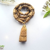 DÂY CHUYỀN TRẦM HƯƠNG TỰ NHIÊN NAM MẶT PHẬT THÍCH CA BỌC VÀNG