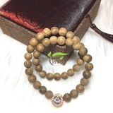 VÒNG TRẦM TỰ NHIÊN 8MM QUẤN 2 VÒNG MIX CHARM