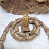 DÂY CHUYỀN TRẦM HƯƠNG TỰ NHIÊN MẶT PHẬT THÍCH CA BỌC VÀNG