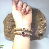 VÒNG TRẦM TỰ NHIÊN 8MM QUẤN 2 VÒNG MIX CHARM