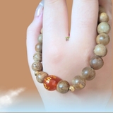 VÒNG TRẦM HƯƠNG TỰ NHIÊN NỮ SIZE 8 LY,  MIX HẠT PHONG THỦY