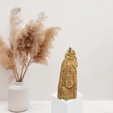 DÂY CHUYỀN TRẦM HƯƠNG TỰ NHIÊN NAM MẶT PHẬT THÍCH CA BỌC VÀNG