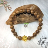 VÒNG TRẦM CHARM HOA SEN NỮ SIZE 8MM