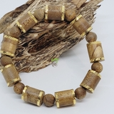 VÒNG TRẦM HƯƠNG TRỤ TRÚC BỌC VÀNG - SIZE 10MM