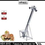 MÁY CẤP LIỆU DẠNG HẠT BỘT TRỤC VÍT NGHIÊNG 45 ĐỘ 2 VÒI THÉP KHÔNG GỈ VD1-01C