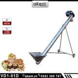 MÁY CẤP LIỆU DẠNG HẠT BỘT TRỤC VÍT NGHIÊNG 45 ĐỘ ĐỘNG CƠ TRÊN THÉP KHÔNG GỈ VD1-01D