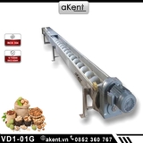 MÁY CẤP LIỆU DẠNG HẠT BỘT TRỤC VÍT MÁNG CHỮ U THÉP KHÔNG GỈ VD1-01G