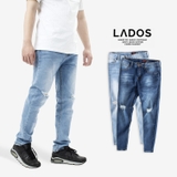 Quần jean nam cao cấp form đẹp,rách gối LADOS-4050