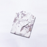 Sơ mi TN cổ VEST vải lụa VÂN ĐÁ (White Marble) LADOS - LD8151