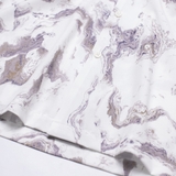 Sơ mi TN cổ VEST vải lụa VÂN ĐÁ (White Marble) LADOS - LD8151